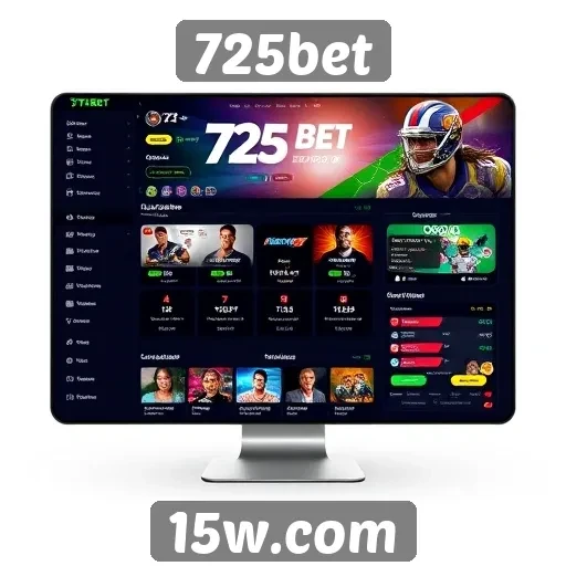 Interface e design do site 725bet